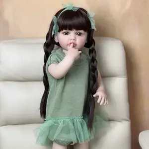 GUESSBELLY Reborn Baby 55cm 22inch Lifelike Girl Doll Toy Full Vinyl Body Princess Toddler Newborn Baby Alive Birthday Gift