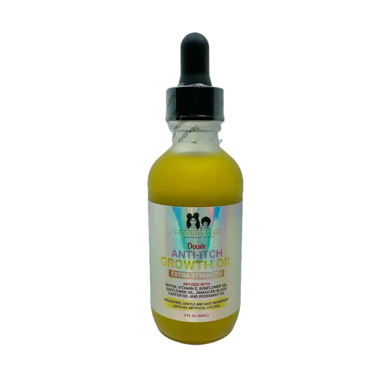 DOUEE Anti-Itch Hair Growth Oil Extra Strength - Rosemary Oil for Hair - Vegan Friendly Sulfate-Free & Paraben-Free - Nourishing Blend for All Hair Types Including 4c Hair, Castor Oil, Rice water Gifted Cosmetics