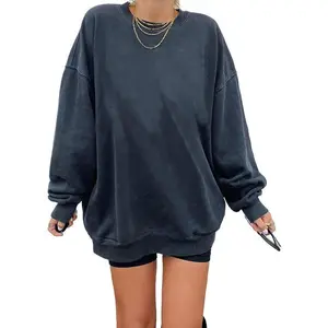 Womens Oversized Long Sleeve Sweatshirts Crew Neck Loose Casual Pullover Shirts for Women