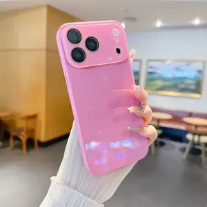 Candy Macaron Series Skin-Feel Crystal Shockproof Smartphone Casing - Anti-Fall, Original Color, Full Camera Lens Protection Cellphone Accessory for iPhone 13/14/15/16/17 Pro Max Handheld Cover