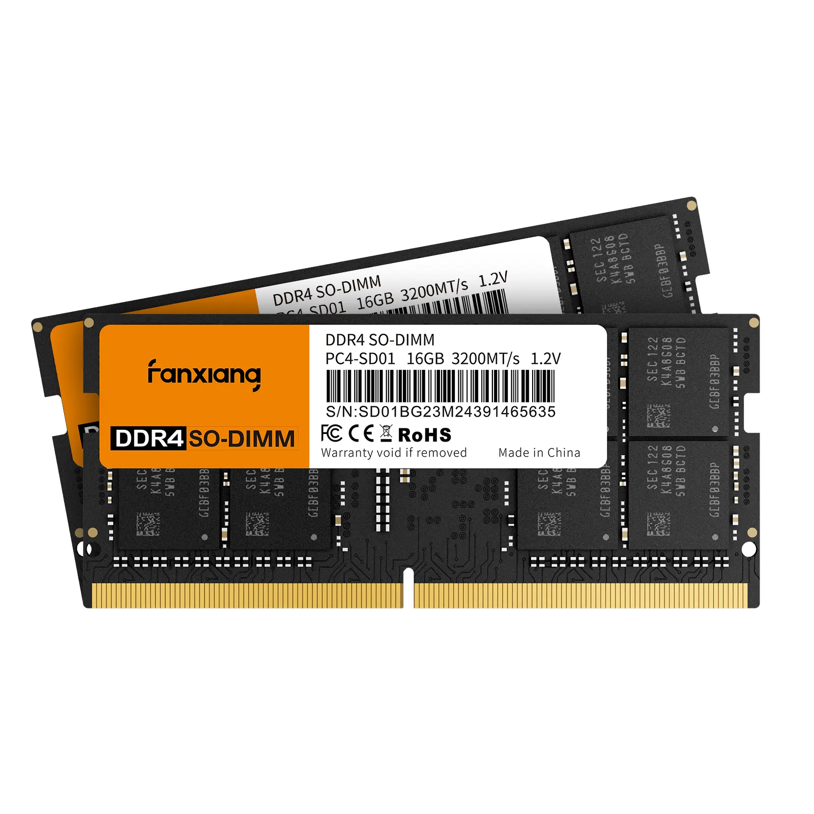 FANXIANG SD01 SODIMM DDR4 RAM 32GB (2 x 16GB) 3200MHz, Intel AMD Laptop Memory CL22 1.2V Dual Channel,Ideal for Gaming and Productivity