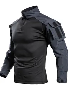 Outdoor tactical wetsuit-style top; long-sleeve training top; quick-drying, durable, scratch-resistant, and tear-resistant; comfortable, lightweight, breathable, and moisture-wicking; ideal for outdoor activities such as hiking, rock climbing, running, fi