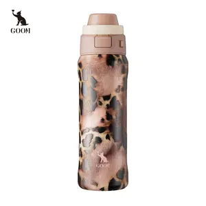 GOOM 24oz Insulated Travel Tumbler with Dual-Access Lid, Leakproof Cup, Medusa & Artemis Texture Collection Drinkware Flasks Water Bottles