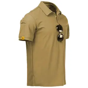 ZITY Mens Polo Shirt Short Sleeve Sports Tactical T-Shirt Athletic Golf Polos Daily Casual Stylish Collared Shirts for Men