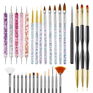 Professional Nail Art Manicure Brush Set, 31-Piece Kit for Salon & Home Use, Valentine's Day Gift Idea, Easy-To-Use Design Tools, Nail Art Accessories, Nail Art Brushes