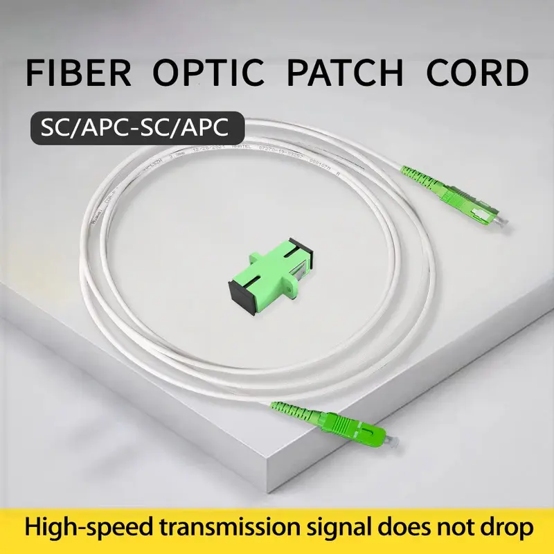 2M Single-Mode Fiber Optic Patch Cord - SC/APC-SC/APC Connectors, G657A2 Core LSZH Jacket, High-Speed Wired Internet Transmission, Comprehensive Accessories, Diverse Options, for Home Users, Fiber Cables (Computers & Office Equipment, Network Components)