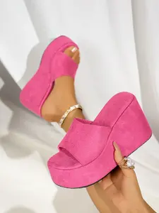 Women's New Wedge Heel Thick Sole Sandals, Simple Comfortable Height Boost Shoes, Perfect for Parties, Weddings, Night Events, Beach Trips