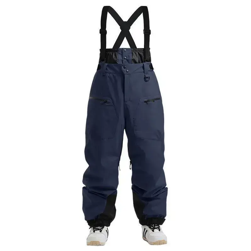 New with thickened shoulder straps cotton insulation, single double board windproof and waterproof, winter ski pants for men New with thickened shoulder straps cotton insulation, single double board windproof and waterproof, winter ski pants for men