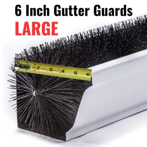 6 Inch Gutter Guards  Oversize Brush Gutter Guard 525 Dia