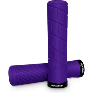 Single Lock-on Bike Handlebar Grips - Mountain Bike MTB Ergonomic Anti-Slip Handle Grip - Bicycle Comfort Locking Handle Bar for BMX/Cruiser Bike/Scooter (7/8" Black)