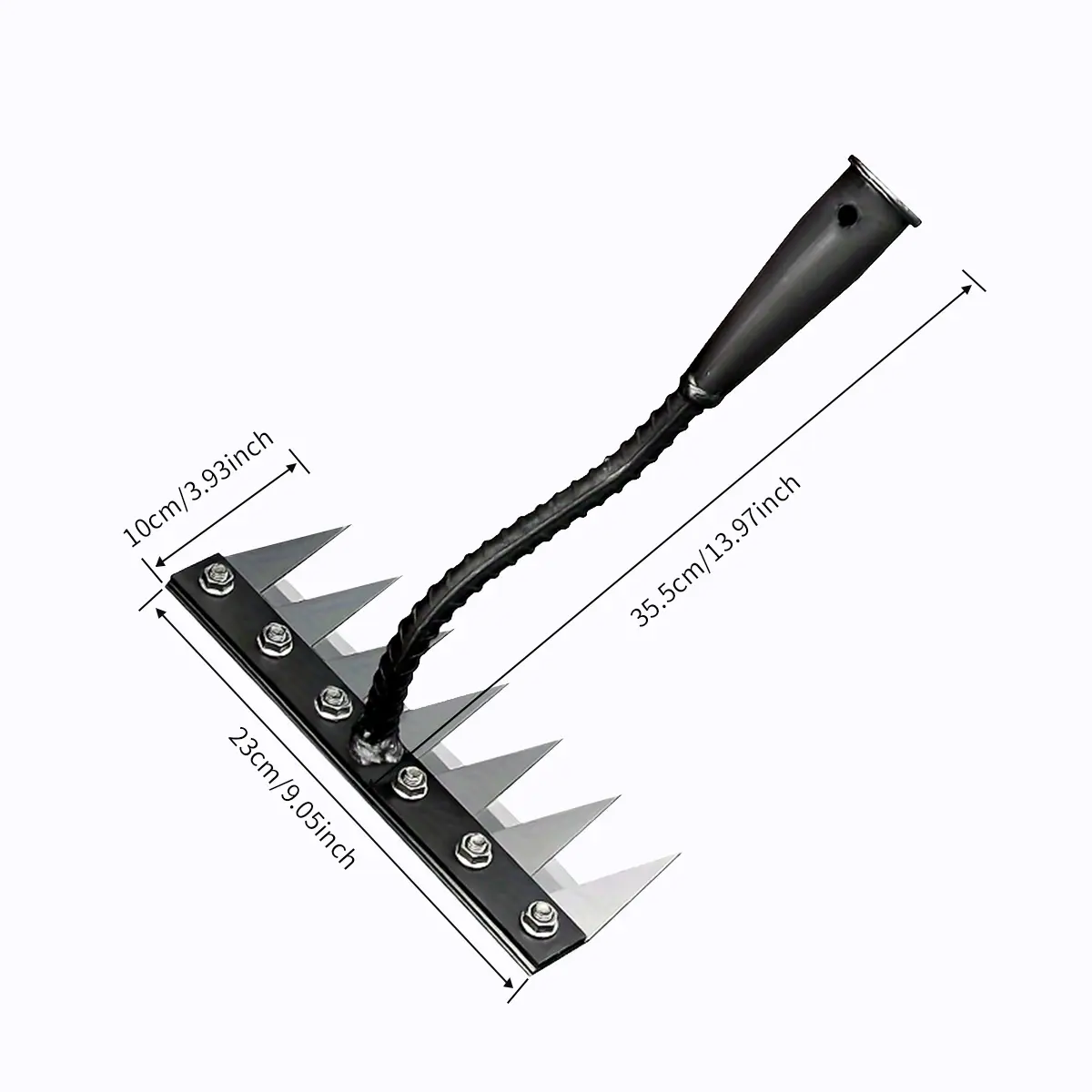Heavy-Duty Metal Weeding Rake - VersatileGardening Tool, Tools and Gadgets for DifferentGardening Needs, Effective Soil Loosening, Soil Aeration,Weed Cleaning (Handle Excluded), Yard, Farm