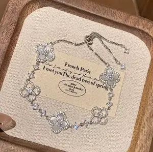 Luxurious lucky bracelet, a fashionable jewelry gift for women, a charming accessory, and a perfect choice for a Valentine's Day gift.