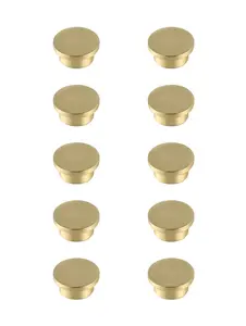 212 MAIN Brushed Gold Oversized Round Door Knob Hardware, 1.6 in. Dia. Trovon KB2009-GD-10PK Multipack - Pack of 10, Elegant Decor Design