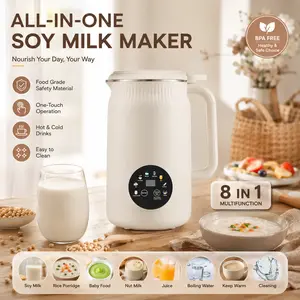 Boyuevi Nut milk maker, 8-in-1 self-made automatic plant, Soy, Almond, Oat, Coconut Milk, etc., multi-functional