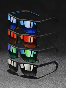 4 pairs of checkered sports sunglasses, Cycling sunglasses, suitable for both men and women, ideal for various outdoor activities, UV400, available in multiple colors, with rubber nose pads for comfortable wear, luxury brand desig