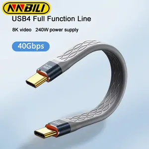 Nnbili USB 4.0 Gen3 40gbps Data Cable, Fast Charging 240w 6a, Thunderbolt 3 8k@60hz, USB-C to Type-C, Durable Design