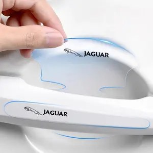 8Pcs TPU Car Door Bowl Anti-scratch Stickers Protection Decals Film Auto Decorative Accessories For Jaguar Models F-Pace F-Type XF XJ XE I-Pace E-Pace XEL XFL S-Type XFR XKR X-Type