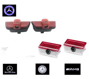 2pcs Door Light Logo Projector Courtesy Light for Mercedes Benz C300 C63 AMG E450 E63 GLA250 GLA45 ML350 GLC300 GLE GLS GLB