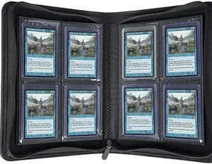 Compact Heavy Duty Toploader Binder 2x2 4 Pocket Holds Up to 112 Toploaded Cards Durable Protection for Trading Card Collectors