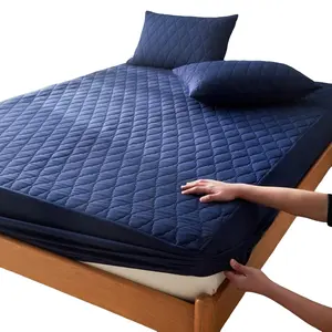 Waterproof Deep Pocket Fitted Sheet 1pc, Thickened Twin/queen Size, Urinary Incontinence Protection, Leak-Proof Mattress Cover