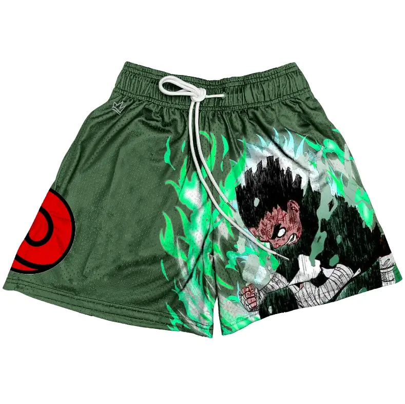 Rock Lee Shorts Naruto Knee Pants for Athletic Workout and Walking, Unisex Shorts With Four Pockets