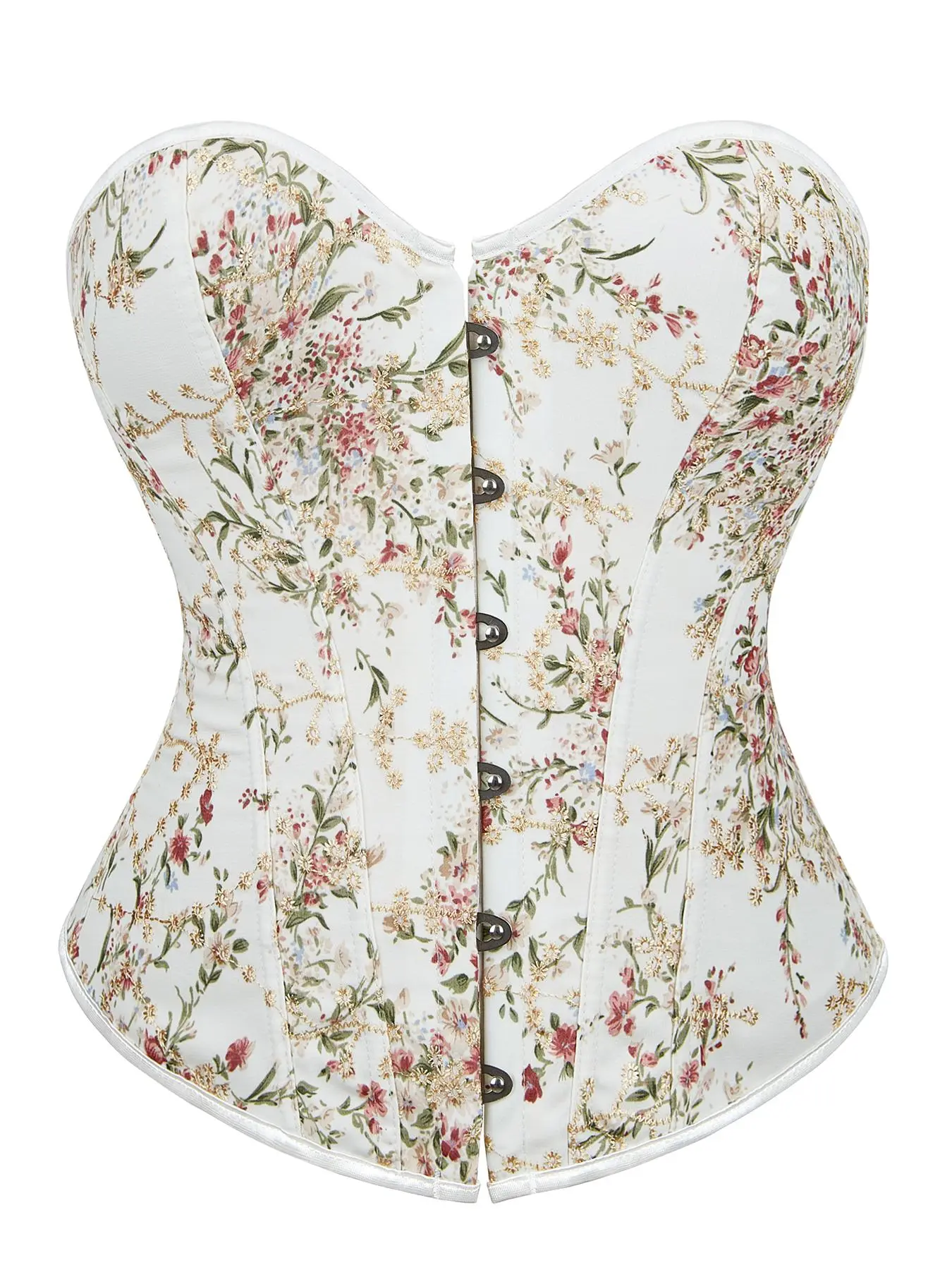 Women's Floral Print Lace Up Grommet Eyelet Chiffon Shapewear Tube Top, Elegant Asymmetrical Hem Corset Structure, Shapewear for Women, Shaper Clothes, Tummy Tuck Garment, Tummy Control Waist, Adjustable Waist Cincher, Body Shaperwear