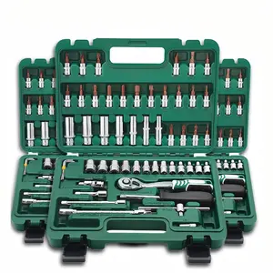46/53 Pieces 1/4 inch Drive Socket Ratchet Wrench Tool Set, CR-V&S2, 4-14MM, Torx&Hex Bit Socket Set and Extension Bar for Auto Repairing and Household, with Storage Case Heavy Duty Hardware,#TikTokShopBacktoSchool#Black Friday holiday warm-up