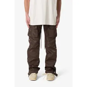 mnml Snap Front Cargo Pants - Brown