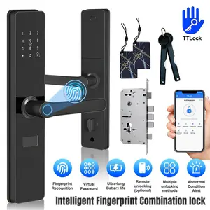Upgraded Door Lock Biometric Fingerprint Bluetooth Password Keyless Keypad Entry