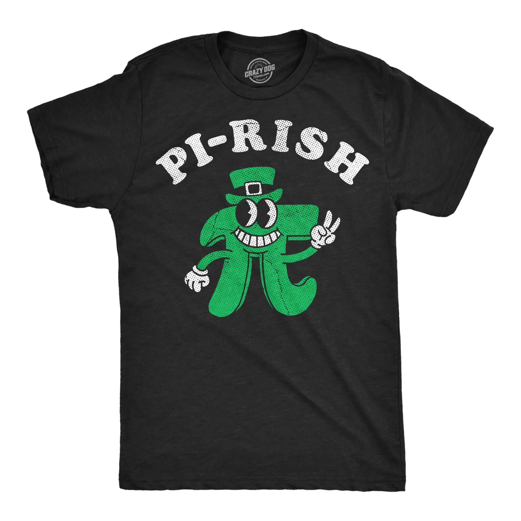 Mens Funny T Shirts Pi Rish Sarcastic Nerdy St Patricks Day Tee For Men Mens Funny T Shirts Cool Vintage Fashion T-Shirt Gift Classic Menswear Saint Patrick's Day Apparel for Men Funny Nerd Short Sleeve Novelty Black - Pi