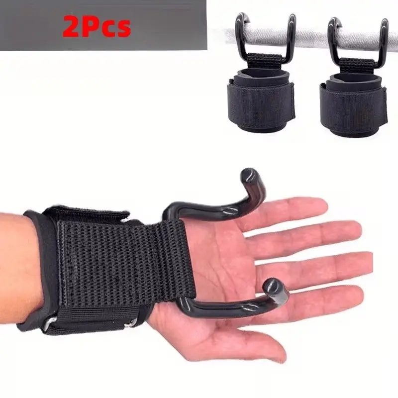 2pcs Fitness Training Hooks, Dumbbell Helper Hook, Pull-Up Assist Hook, Non-Slip Handle, Strength Training Equipment, Stretching Gear, Gym Accessories