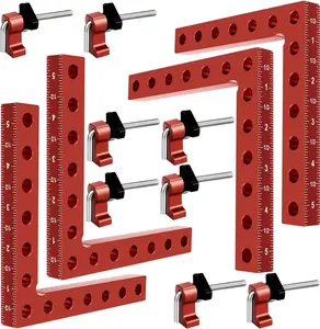 Corner Clamp for Woodworking,Heavy Duty 90° Right Angle Clamp Set,Aluminum Alloy Positioning Squares for Picture Frames,Cabinets, Drawers,Furniture Repair DIY Tool Kit