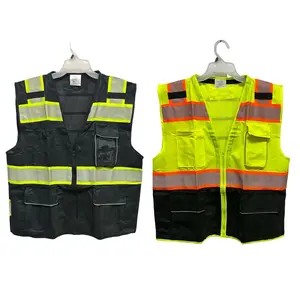 Safeguard Model 0519 Work Safety Vest - Reflective Tape, Front Pocket, Multi-Layer Construction, Enhanced Visibility - Suitable for Construction, Road Work