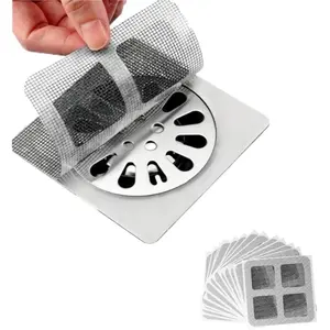30pcs Disposable Hair Drain Stickers, Shower Drain Cover Hair Catcher, Mesh Stickers for Kitchen Bathroom Bathtub, Floor Drain Sticker, Bathroom Organizing Accessories, Drain Protector