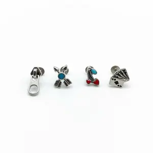 16G Flatback Cartilage Ear Piercings 4 pack