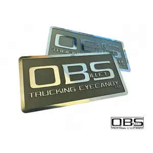 "TRUCKING EYECANDY™" Classic Pillar Emblem - Inverse Engraved - Machined Billet - Sold as a Pair