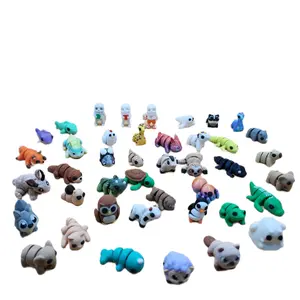3D-printed Mini Articulated Animals and Figurines Assorted Colors and Designs for Collectors Unique Collectible figurines