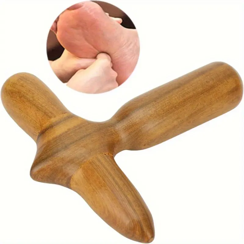 1pc Professional Wooden Foot Massage Stick, Ergonomic Reflexology Tool, Portable Muscle Relief Massager for Home and Massage Shop Use