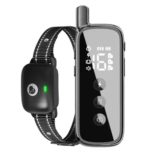 Black Heaflex Touchpad 4-in-1 Dog Training Collar – Electric Shock,Vibration,Buzzer & LED Light – 2600ft Range,IPX7 Waterproof,Low Voltage – Anti-Bark,Anti-Bite – Safety Lock – Professional Trainer Choice