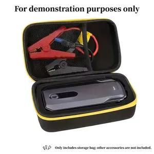 Hard EVA Protective Case for 12V Car Jump Starter Battery Booster And Vehicle Emergency Tool Kit. Shockproof And Dustproof Storage Bag for Digital Multimeter, Power Bank, Motorcycle Additions, And Small Tools (Bag solely)