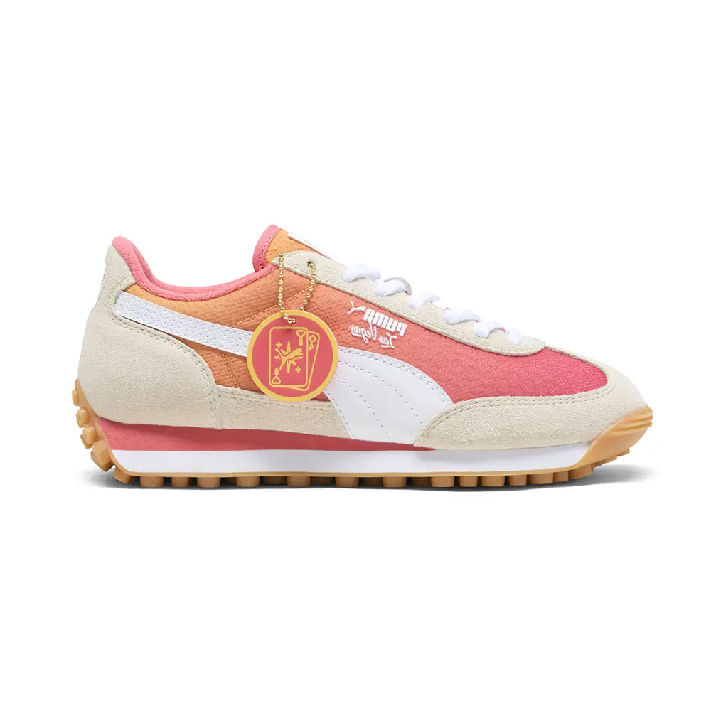 PUMA Womens Easy Rider Las Vegas Lace Up Sneakers Shoes Casual - Beige, Pink