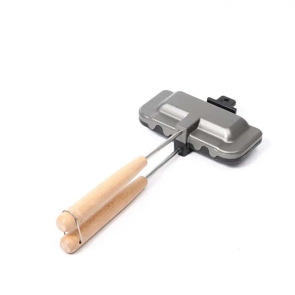 Double Sided Nonstick Sandwich Maker with Removable Handle, Hot Dog Toaster and Panini Press Combo, Even Heating for Breakfast and Outdoor Camping