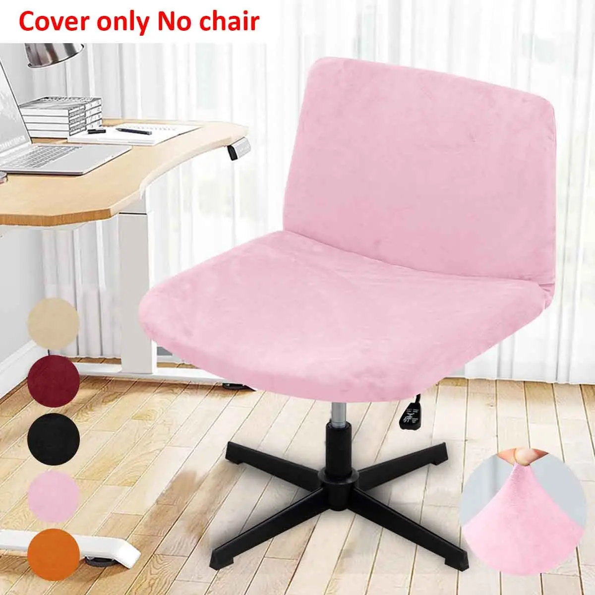 Silver Fox Fur Chair Cover, Dining Chair Slipcovers Protector, Pure Color Wide Seat Cushion, Autumn Winter Use, Durable Easy Installation, Indoor Outdoor Decor