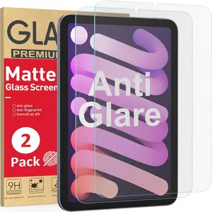 2 Pack Matte Glass Screen Protector Designed for iPad Mini A17 Pro 2024 & iPad Mini 6 2021 8.3", Anti-Glare/Easy Installation/Smooth as Silk, Tempered Glass for iPad Mini 7/6th Generation