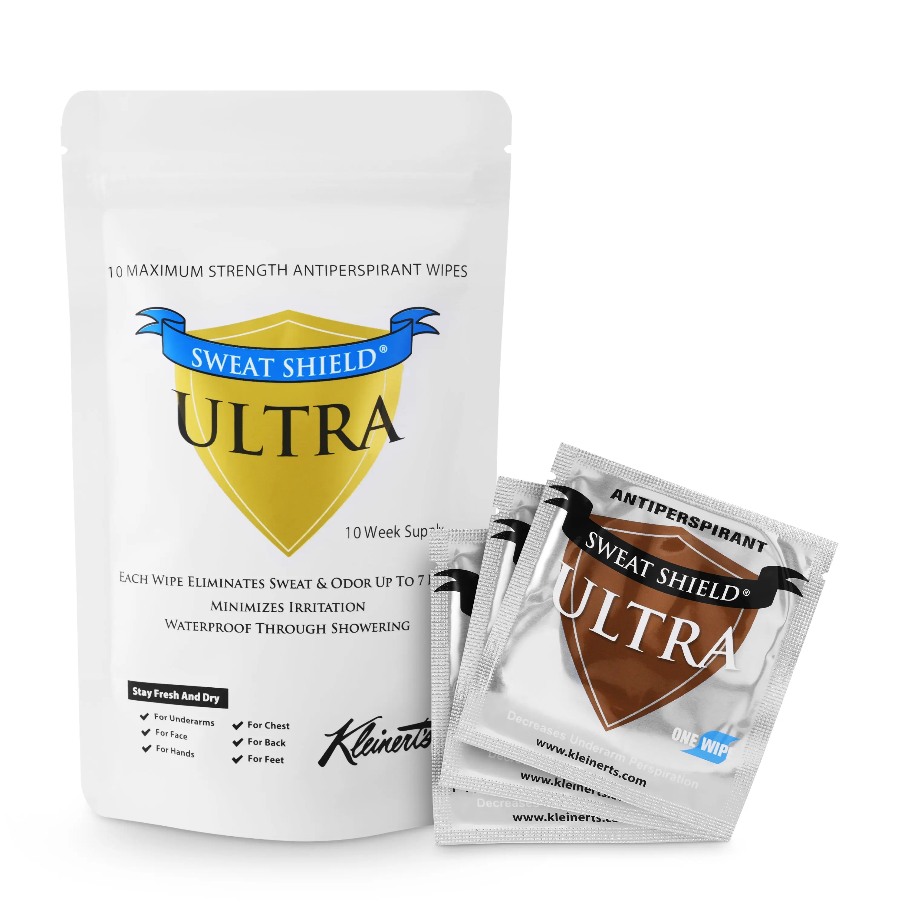 Clinical Strength Antiperspirant Wipes, 10 Week Supply Per Box