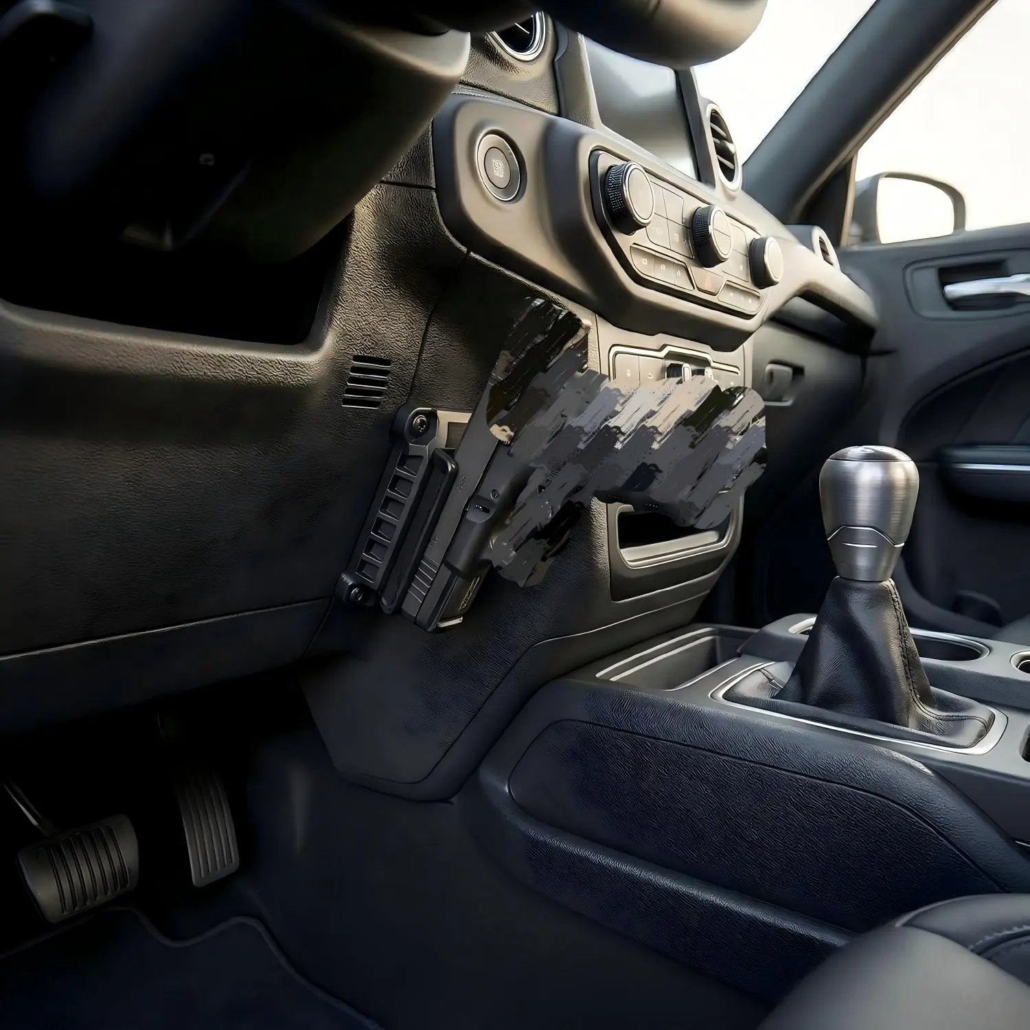Gun Magnet Mount for Truck Car Vehicle,Magnetic Gun Mount for Pistol Shotgun Revolver with Trigger Guard Protect,Gun Magnet Rate Max 15 LBS Conceal in Desk Safe Wall Easy to Access&Release, Taurus, Springfield