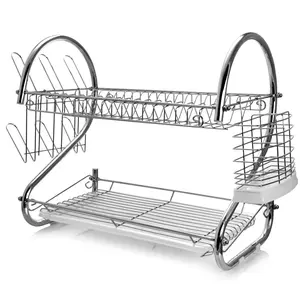 MegaChef 16 In. Two Shelf Dish Rack