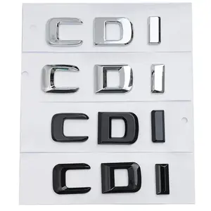 3D ABS Black Chrome Letters For Car Trunk Mercedes Benz A B C E GLK CLS ML 320 220 250 280 CDI Logo Emblem Sticker Accessories