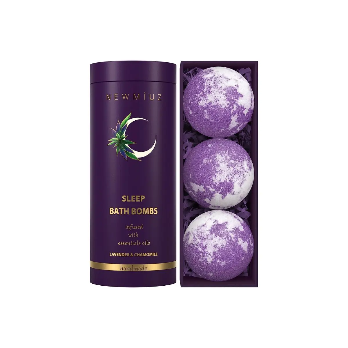 XL Sleep Bath Bombs | Lavender, Chamomile Essential Oil | Relaxing & Calming | Aromatherapy Body Care Body Wash
