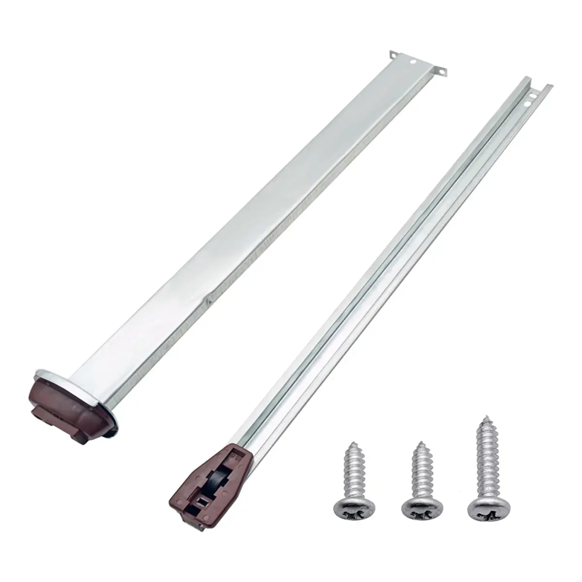 Aluminum Alloy Anti-Rust Coat Drawer Slide Replacement Kit with Galvanized Finish, Metal Support Plate, Track & Rail Set for Ashley Wardrobes, Broyhill Dressers, Nightstands